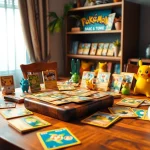Showcase the diverse Real pokemon cards india collection on a stylish table.