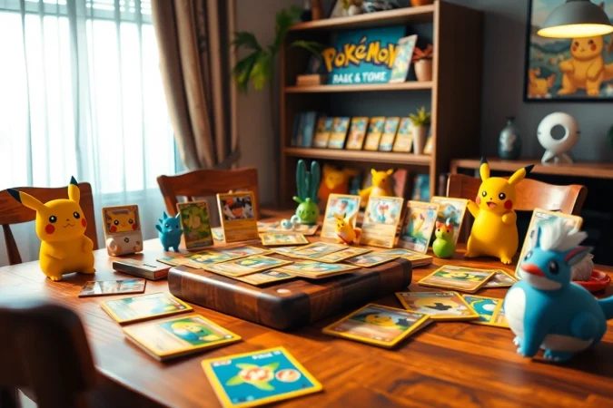 Showcase the diverse Real pokemon cards india collection on a stylish table.